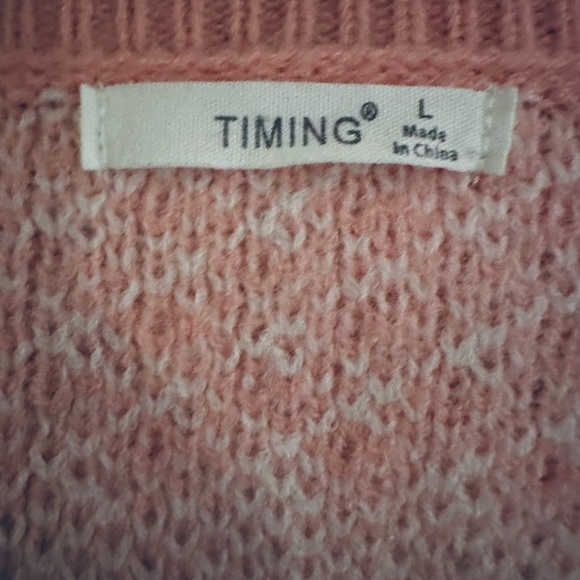 Timing Pink and White Checkerboard Sweater - Picture 7 of 7